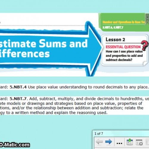 Decimals Estimating Sums and Differences