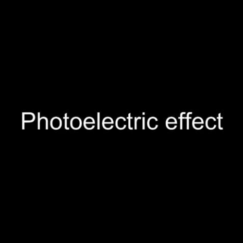 The Photoelectric effect