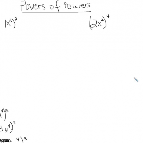 Simplify expressions with Powers of Powers