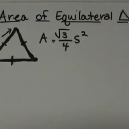 Area of an equilateral triangle