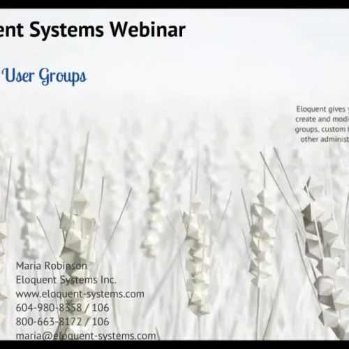 Users & User Groups Webinar