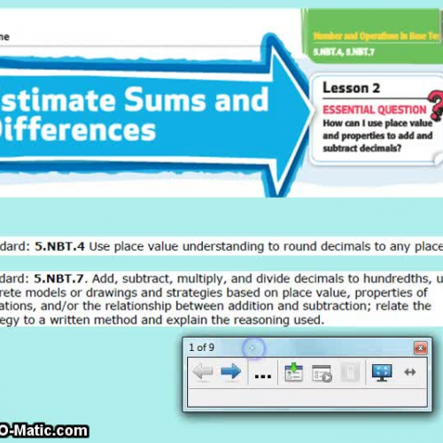 Estimating Sums and Difference Decimals GATE