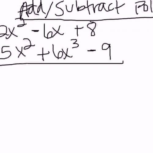 Adding Polynomials