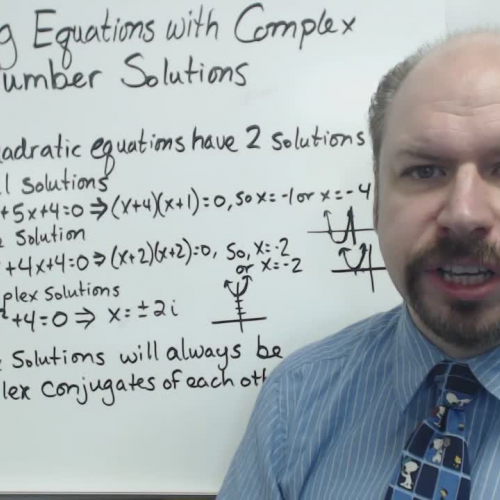 Solving Equations with Complex Number Solutions