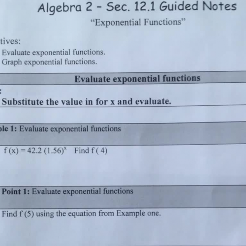 12.1 Exponential Functions (new)