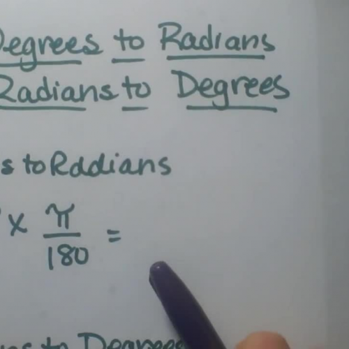 Switching from degrees to radians