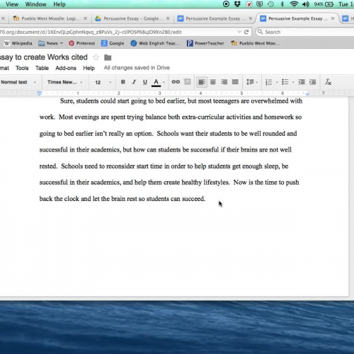 Creating a Works Cited Page