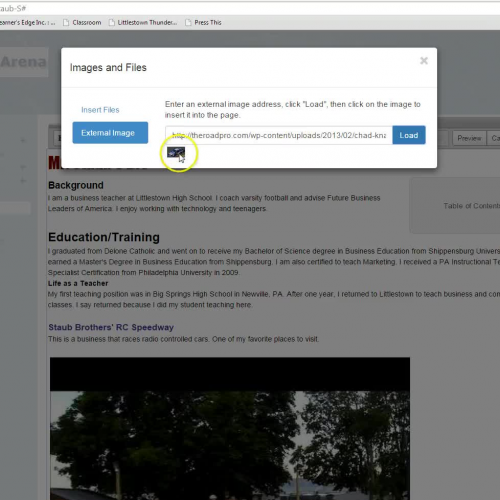 Wikispaces--Inserting an Image and Reference Widget