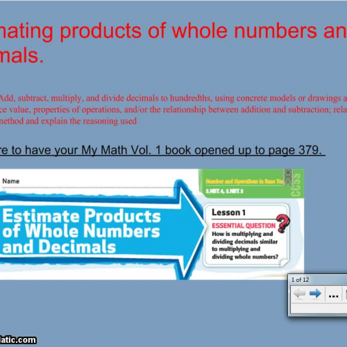 Multiplication with estimation