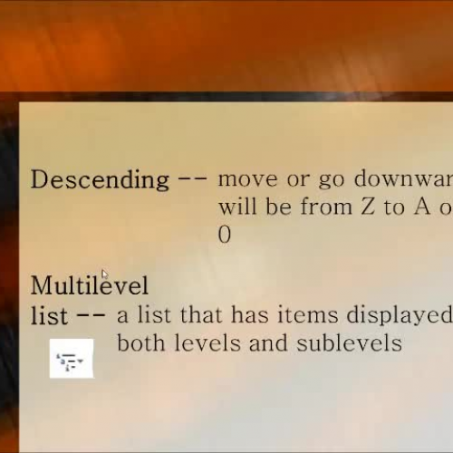 Word Chapter 10 Part 2 Terminology