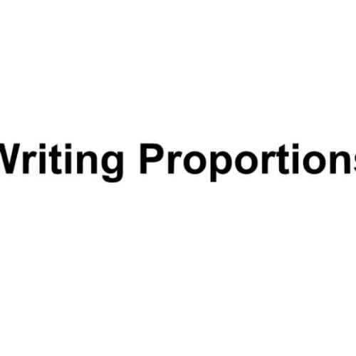 Writing proportions