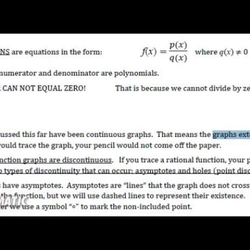 Rational Function Discontinuity