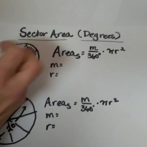 Finding the area of a sector