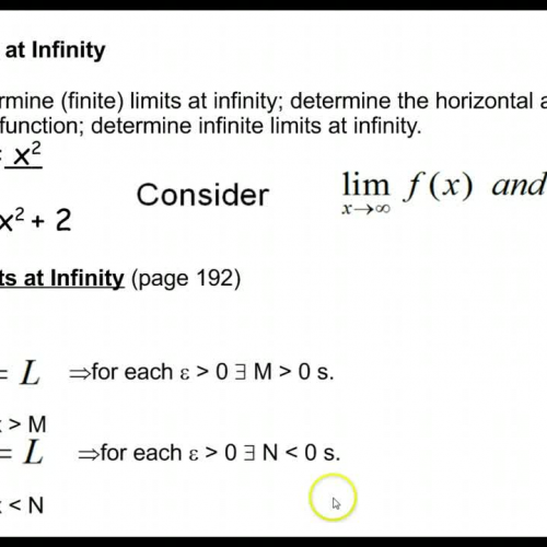 3.5 Limits at Infinity