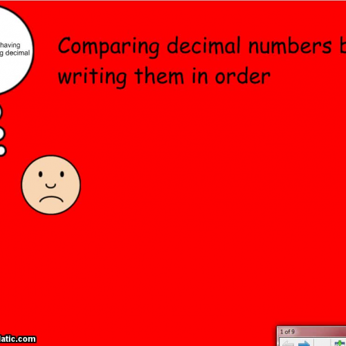 Order decimal numbers 