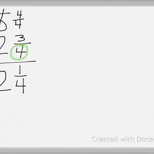 Subtracting Mixed Numbers