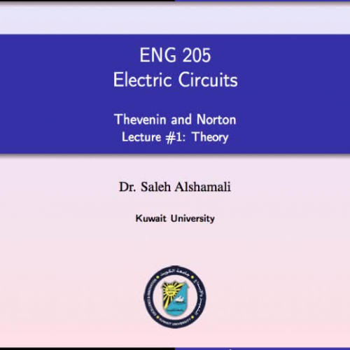 Thevenin_Norton - Lecture #1 - Theory