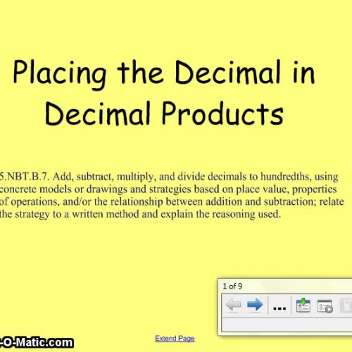 Placing the Decimal in Decimal Products