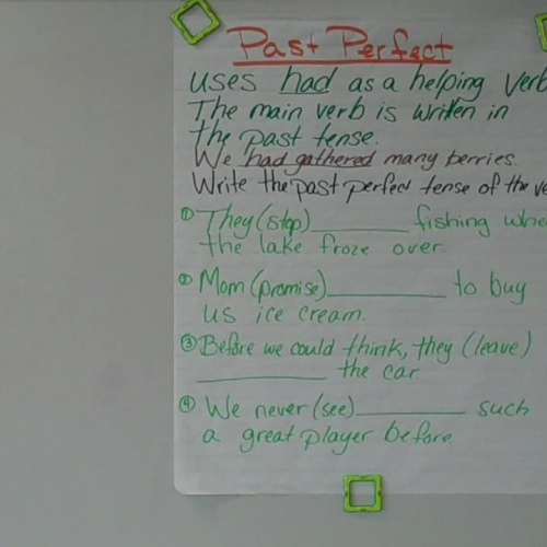 Tues. 3-3 Past Perfect