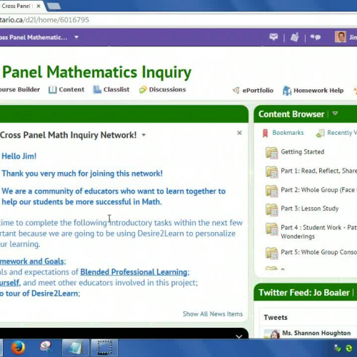 Cross Panel Math Inquiry Video Tour