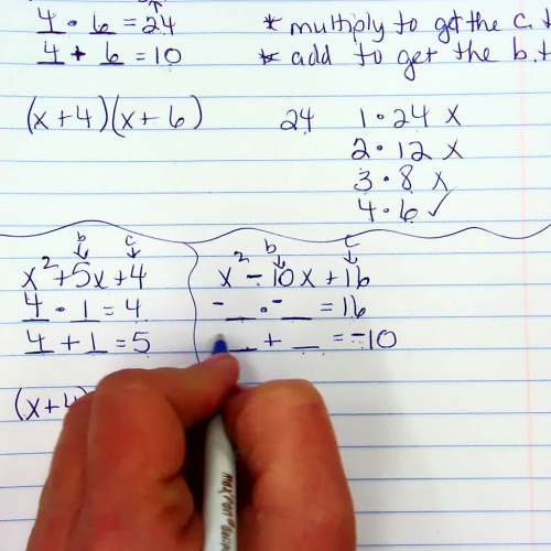 7.3 Factoring  x2+bx+c