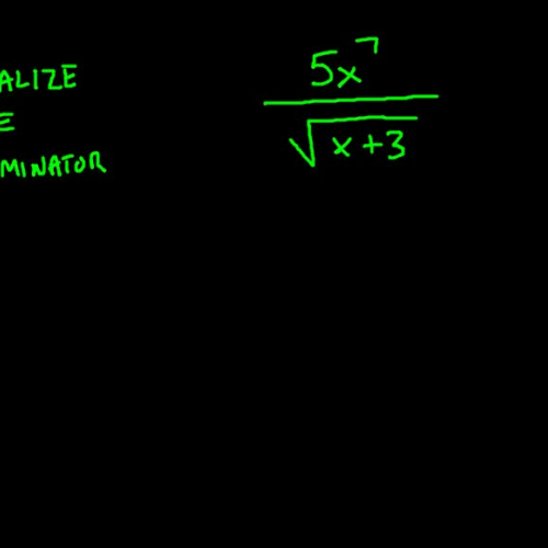Rationalizing the Denominator