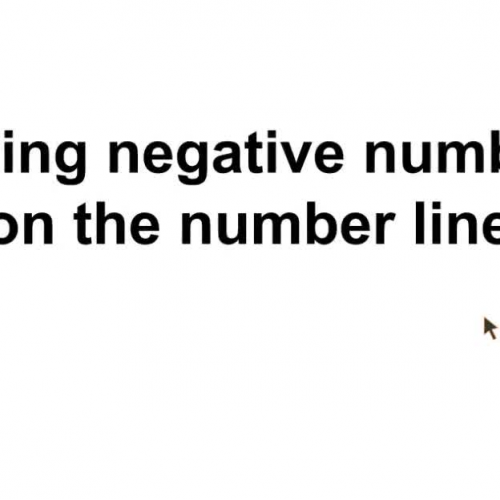 Adding negative numbers on the number line
