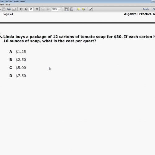 Question14 (2015)/Question 16 (old)- Tennessee EOC Practice Test 2 - Algebra 1