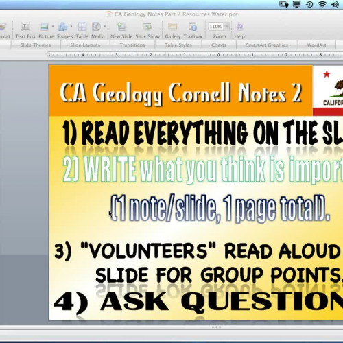 CA Geology Cornell Notes Part 2 Video 1 of 3