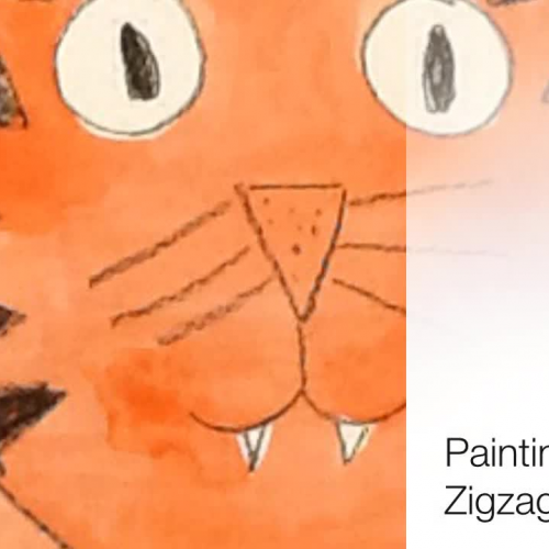 Kindergarten Zigzag Tiger Part Two: Painting the Tiger
