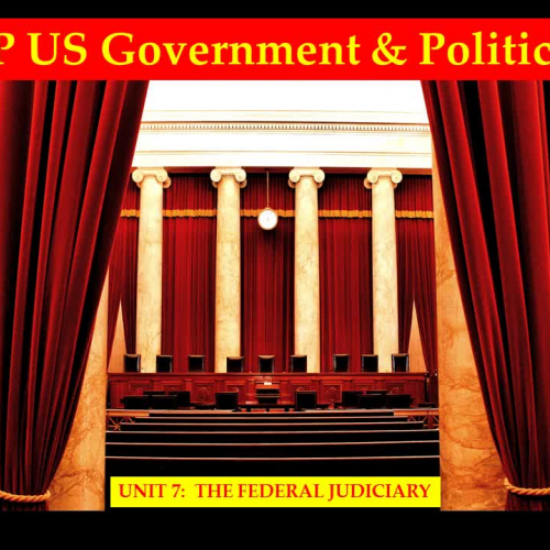 AP US Government:  Unit 7 Review - The Federal Judiciary