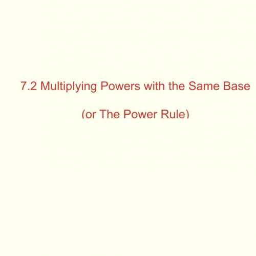 7.2 The Power Rule