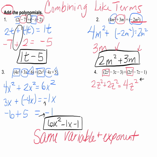 Polynomials - add, subtract, and multiply