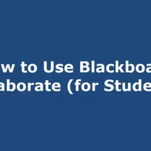 How to use BlackBoard Collaborate on a PC (for students) 