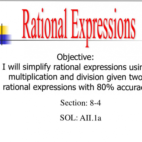 Simplifying Rational Expressions (Part I)