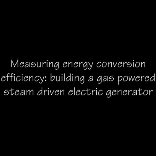 Measuring energy conversion efficiency - project intro