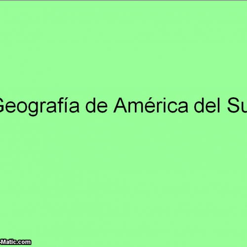 Geografia de America del Sur