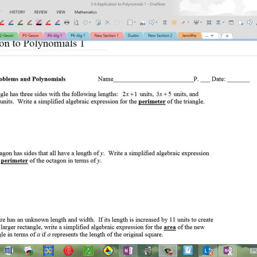 Word Problems with Polynomials