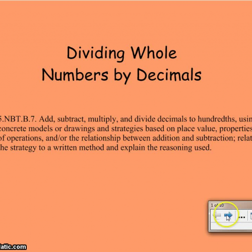 dividing decimals by whole numbers