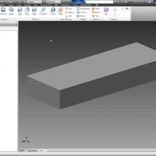 Video 3 - Autodesk Inventor - Sketch and Extrude