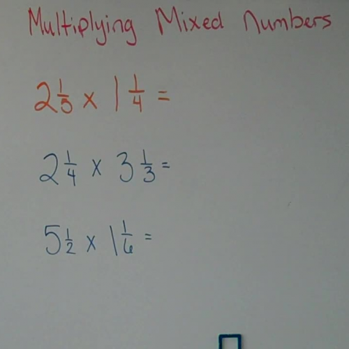 Mon. 3-9 Multiplying Mixed Numbers