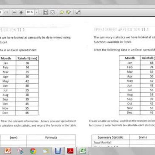 Statistics and Spreadsheets