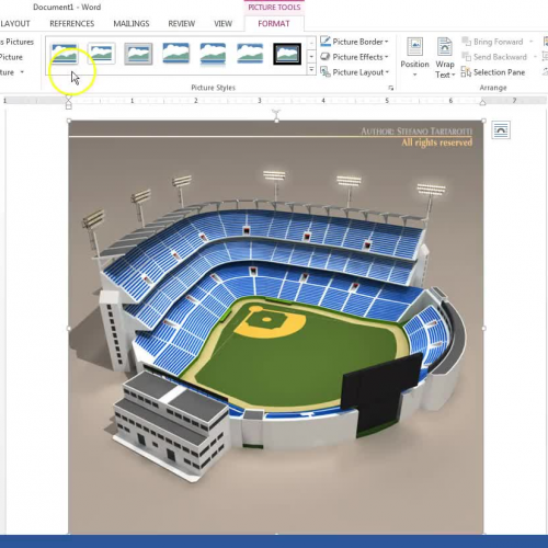 Microsoft Word 2013: Applying  Artistic Effects