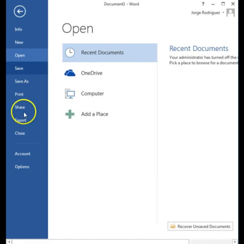 Word 2013 Saving documents in alternate formats