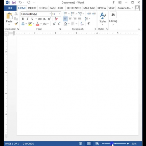 word 2013 using zoom 