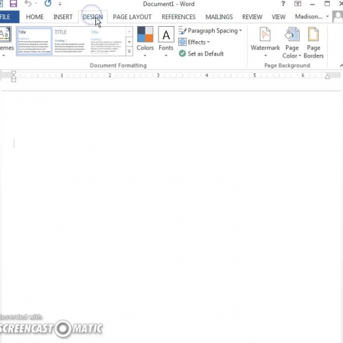 Word 2013- Managing design styles and stuff