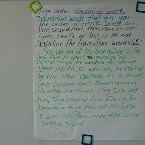 Tues. 3-10 Time Order words