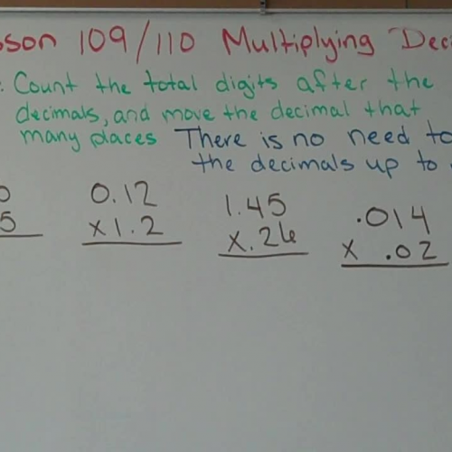 Thur. 3-12 Lesson 109/110