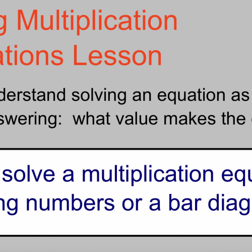 Solving Division Equations Lesson
