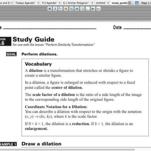 6.6 Part 1 Performing Dilations